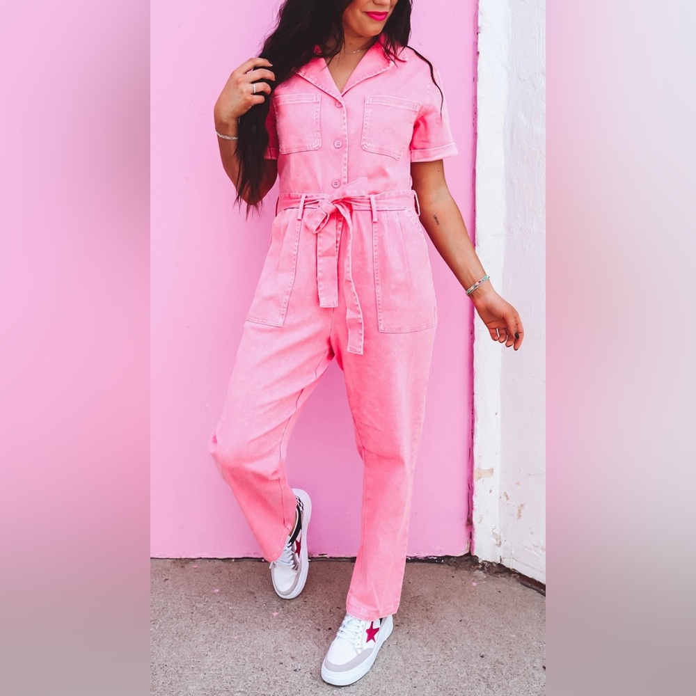 Bright Pink Jumpsuit